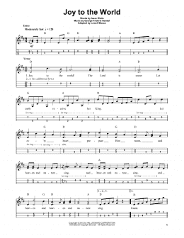 page one of Joy To The World (Mandolin Tab)