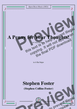 page one of S. Foster-A Penny for Your Thoughts!,in A flat Major