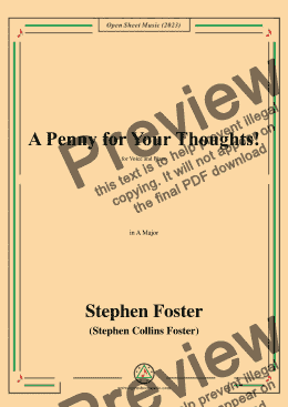 page one of S. Foster-A Penny for Your Thoughts!,in A Major