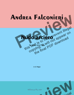 page one of Falconieri-Nudo arciero,in A Major