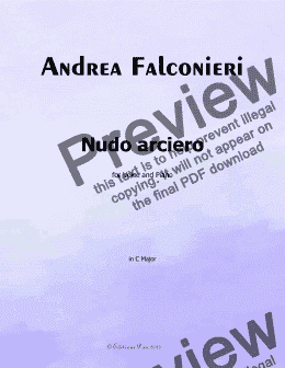 page one of Falconieri-Nudo arciero,in C Major