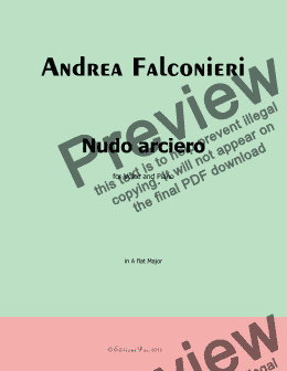 page one of Falconieri-Nudo arciero,in A flat Major