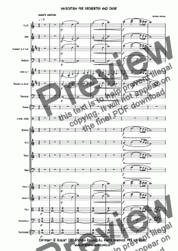 page one of Invocation for Orchestra and Choir - Full Score