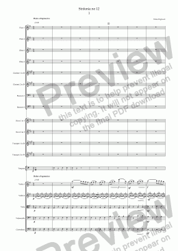 page one of Sinfonia no 12 