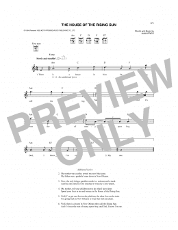 page one of The House Of The Rising Sun (Mandolin)