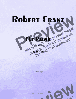 page one of R. Franz-Fur Musik, in E flat Major