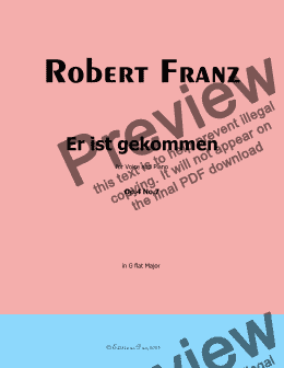 page one of R. Franz-Er ist gekommen, in G flat Major