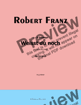 page one of R. Franz-Weisst du noch,in g minor