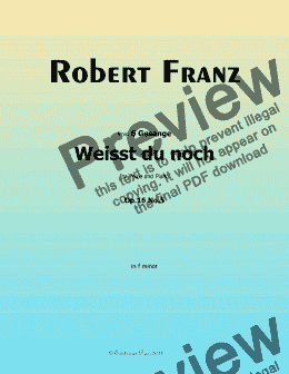 page one of R. Franz-Weisst du noch,in f minor