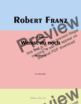 page one of R. Franz-Weisst du noch,in e flat minor