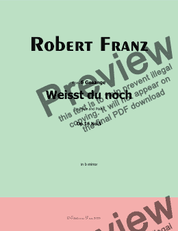 page one of R. Franz-Weisst du noch,in b minor