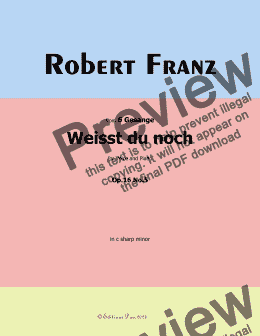 page one of R. Franz-Weisst du noch,in c sharp minor