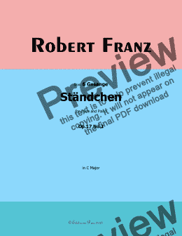 page one of R. Franz-Standchen,in C Major