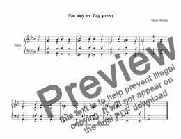 page one of Nun sich der Tag geendet - Chorale Prelude