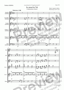 page one of In unser'm Tal (GKM6/Score & Parts)