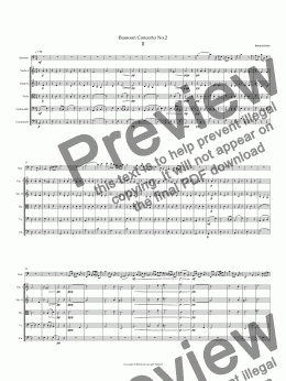 page one of Bassoon Concerto No.2. 2nd movement