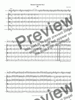 page one of Bassoon Concerto No.2. 3rd movement