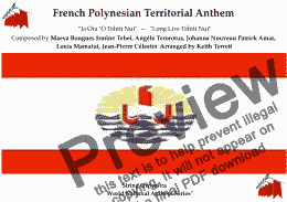 page one of French Polynesia Territorial Anthem for String Orchestra