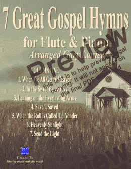 page one of 001 7 Great Gospel Hymns FLTPN ScorePRT PUB