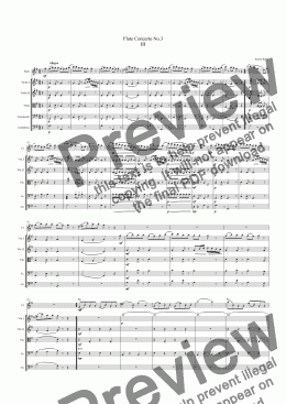 page one of Flute Concerto No.3. 3rd movement