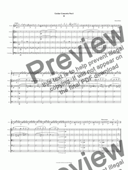 page one of Guitar Concerto No.4. 2nd movement