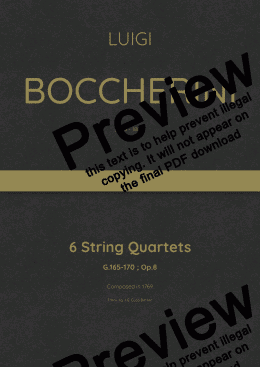 page one of Boccherini - 6 String Quartets