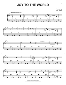 page one of Joy To The World (Piano Solo)