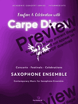 page one of Carpe Diem! (Saxophone Ensemble)