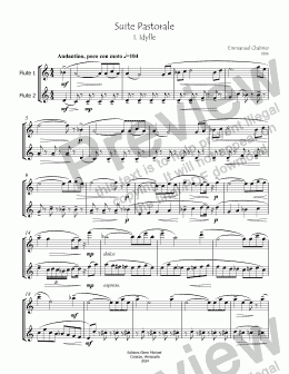 page one of Suite Pastorale  for two Flutes