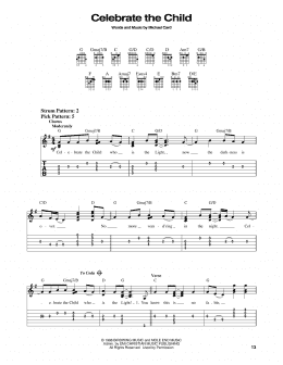 page one of Celebrate The Child (Easy Guitar Tab)