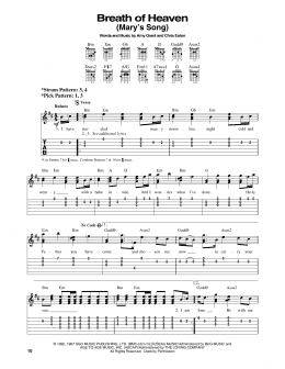 page one of Breath Of Heaven (Mary's Song) (Easy Guitar Tab)