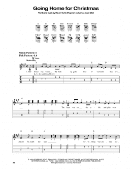 page one of Going Home For Christmas (Easy Guitar Tab)