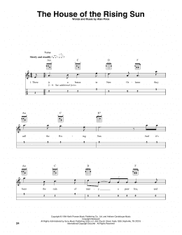 page one of The House Of The Rising Sun (Mandolin)