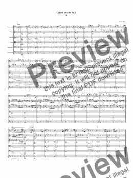 page one of Cello Concerto No.2. 2nd movement