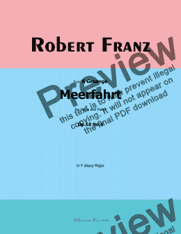 page one of R. Franz-Meerfahrt,in F sharp Major