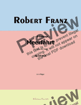 page one of R. Franz-Meerfahrt,in A Major