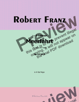 page one of R. Franz-Meerfahrt,in A flat Major