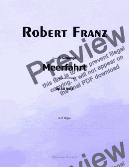 page one of R. Franz-Meerfahrt,in D Major