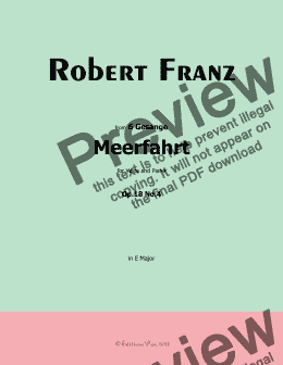 page one of R. Franz-Meerfahrt,in E Major