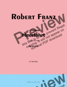 page one of R. Franz-Meerfahrt,in E flat Major