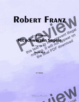 page one of R. Franz-Mit schwarzen Segeln,in f minor