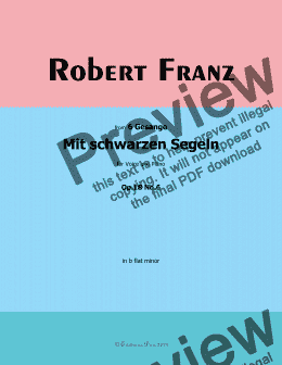 page one of R. Franz-Mit schwarzen Segeln,in b flat minor