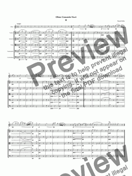 page one of Oboe Concerto No.4. 2nd movement