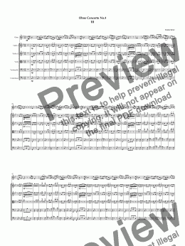 page one of Oboe Concerto No.4. 3rd movement