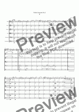 page one of Violin Concerto No.2. 2nd movement