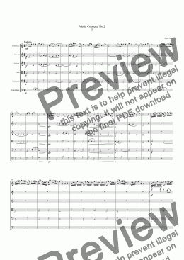 page one of Violin Concerto No.2. 3rd movement