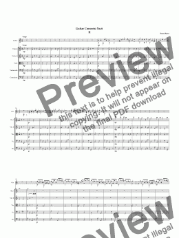 page one of Guitar Concerto No.6. 2nd movement