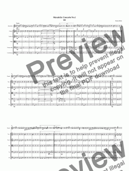 page one of Mandolin Concerto No.1. 3rd movement