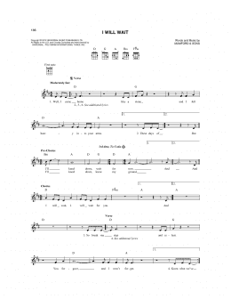 page one of I Will Wait (Mandolin)