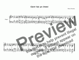 page one of Christ fuhr gen Himmel- Chorale Prelude 